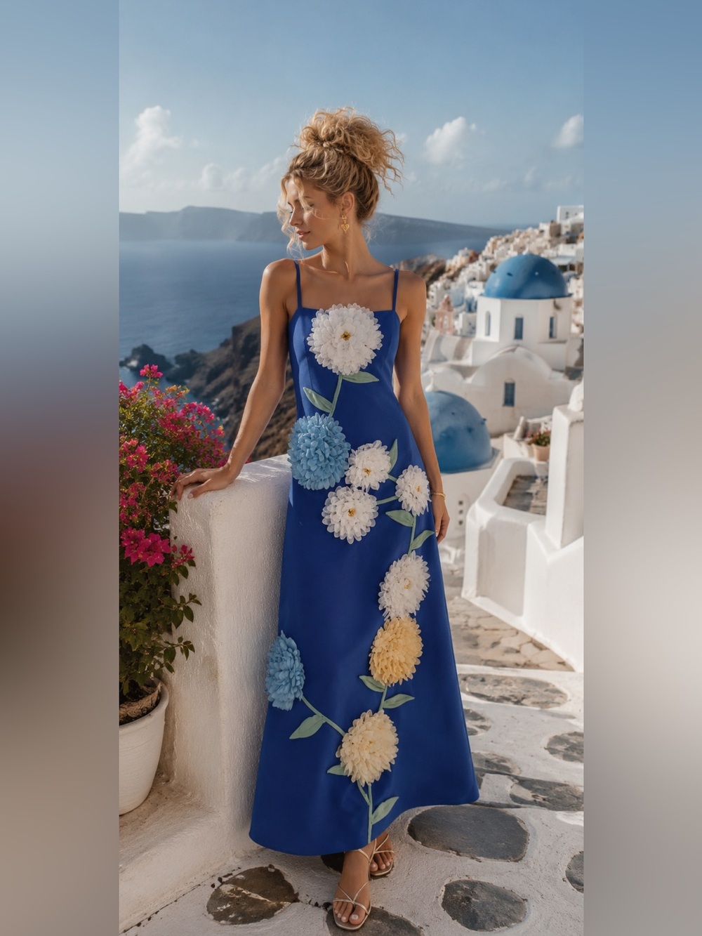 Elliatt Anthropologie NWT Buttercup Floral Appliqué Maxi Dress size MP.